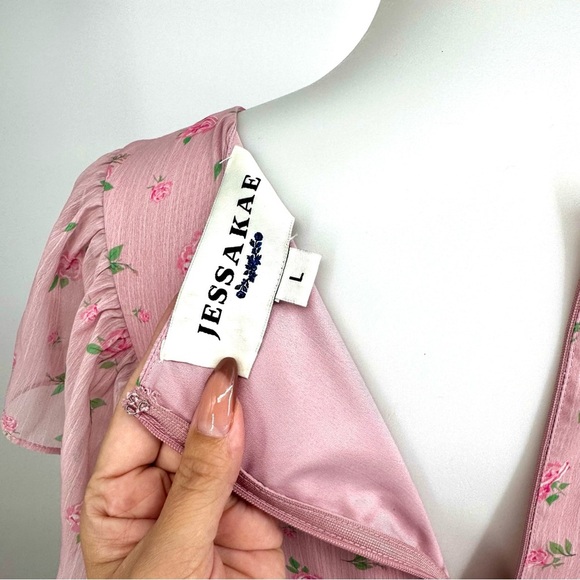 JESSAKAE Emmylou Floral Tiered Ruffle Midi Gown - Picture 6 of 8